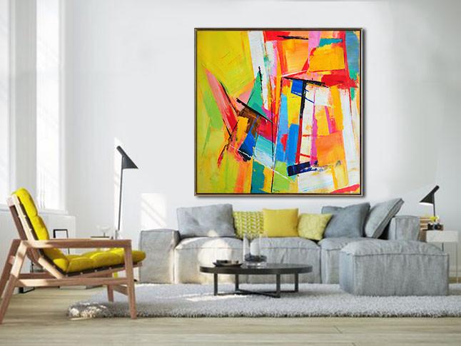 Palette Knife Contemporary Art #L43A - Click Image to Close